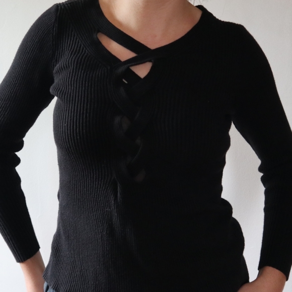 NIC+ZOE Black Longsleeve Top - Picture 7 of 9